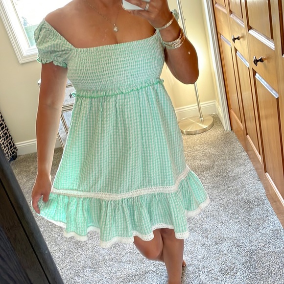 green gingham dress urban outfitters Gingham Milly Mesh Dress Urban Outfitters Gingham Urban Outfitters Green Plaid Dress Urban Outfitters Mini